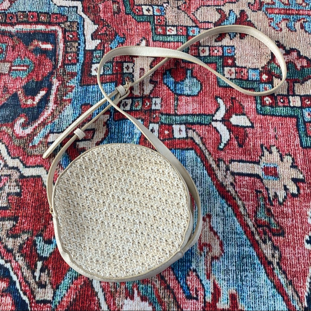 Sole Society Circle Crossbody Bag Cream